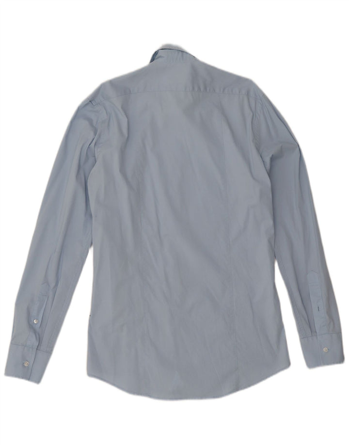 Camisa Calvin Klein Masculina Slim Fit Azul Médio Algodão