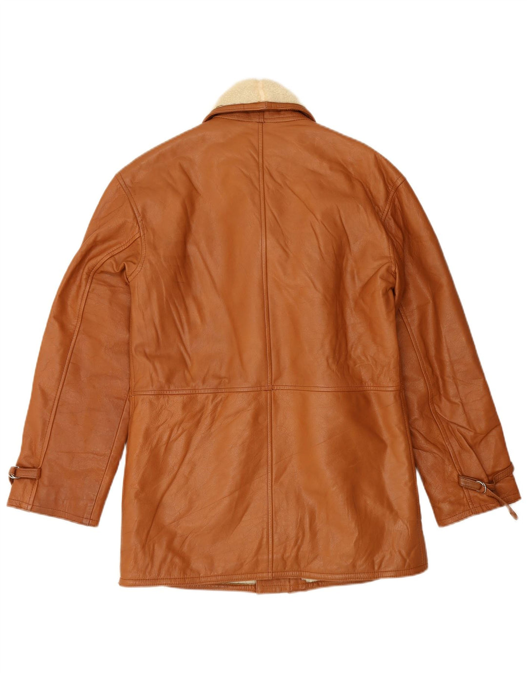 Jaqueta masculina vintage Shearling IT 48 marrom médio