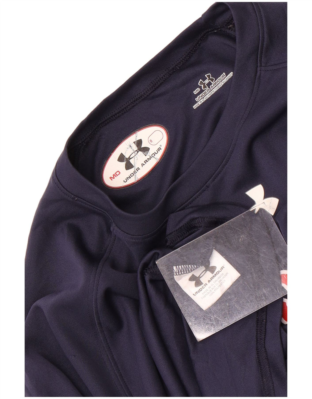 Under Armour Camiseta masculina gráfica Top médio azul marinho poliéster