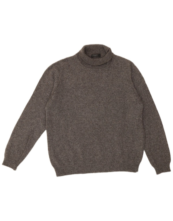 Suéter feminino Max Mara com gola redonda para fim de semana Reino Unido 18 XL lã alpaca cinza