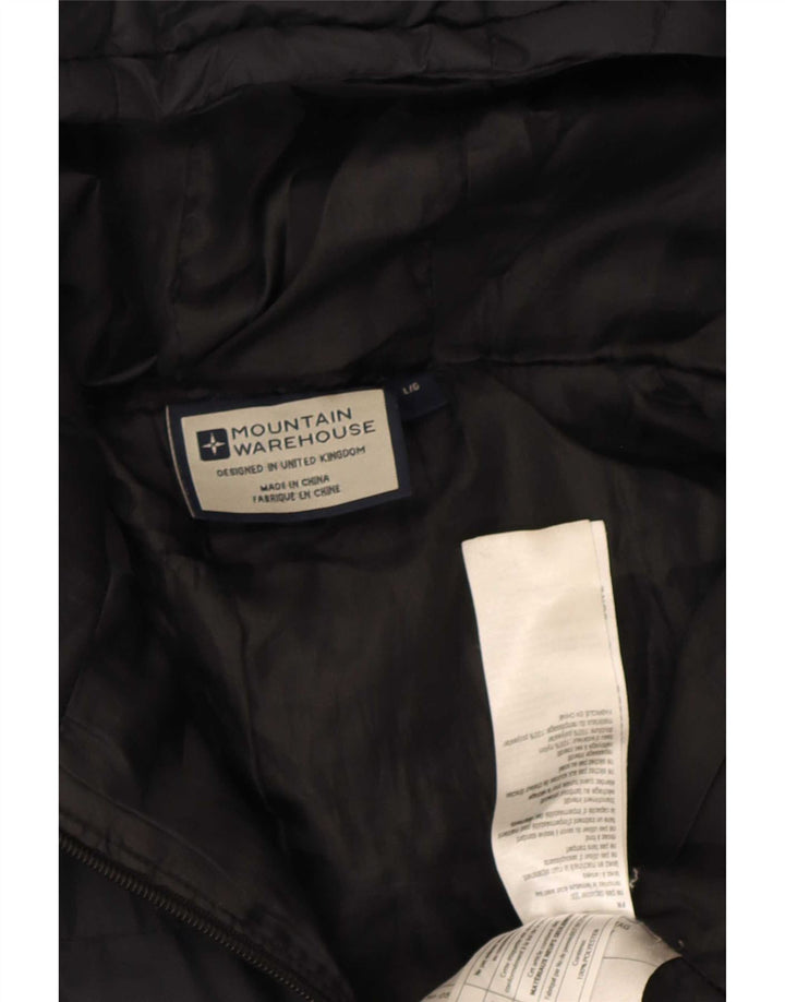 Jaqueta acolchoada masculina com capuz Mountain Warehouse UK 40 grande nylon preto