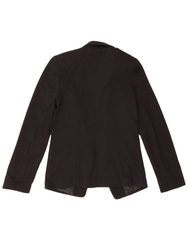 Jaqueta blazer aberta feminina Oasis UK 8 poliéster preto pequeno