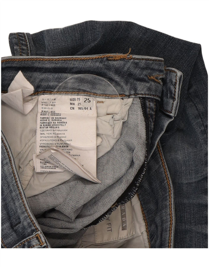 PRADA Jeans Skinny Feminino W25 L28 Azul Algodão