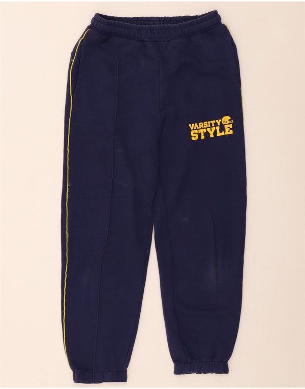 Calça Zara Boys Graphic Treino Joggers 11-12 Anos Azul Marinho Listrado