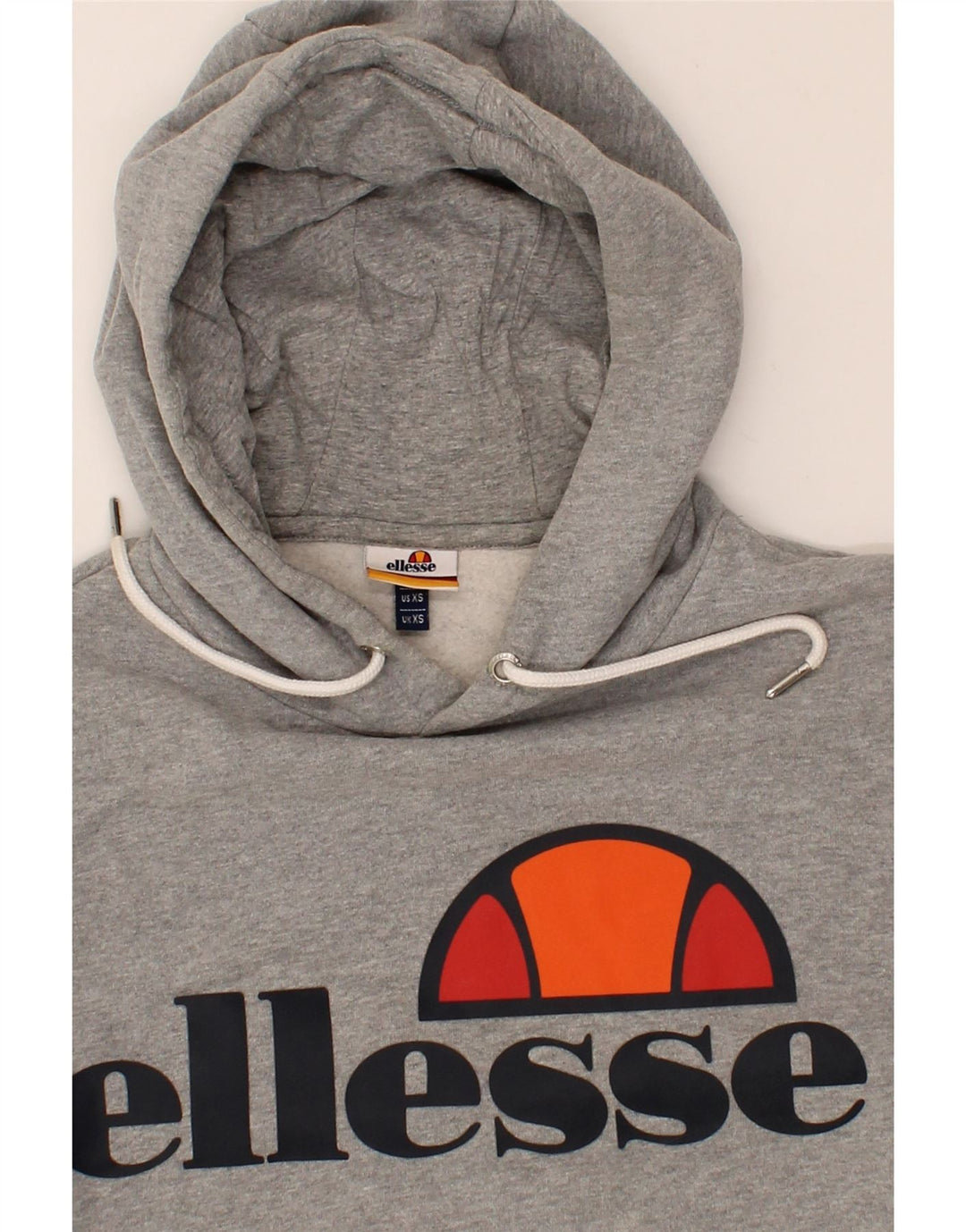 ELLESSE Mens Graphic Hoodie Jumper XS Grey Cotton Vintage Ellesse and Second-Hand Ellesse from Messina Hembry 
