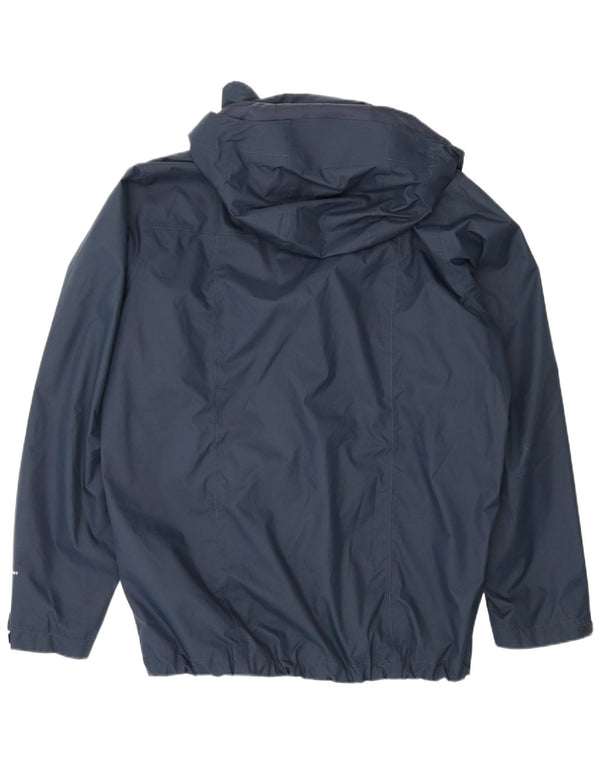 Jaqueta corta-vento masculina com capuz The North Face UK 40 grande azul marinho