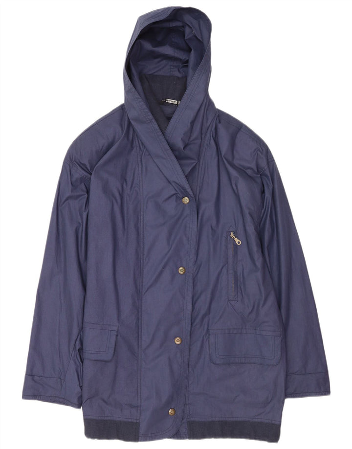 Novo Casaco oversized com capuz feminino rápido ue 42 grande azul marinho algodão
