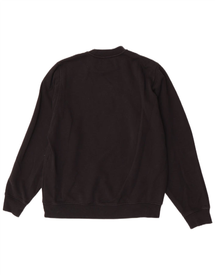 Diesel masculino gráfico moletom jumper pequeno algodão preto