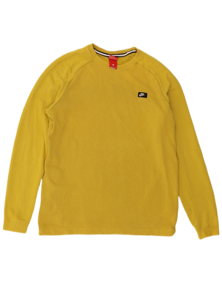 Nike moletom masculino jumper grande algodão amarelo