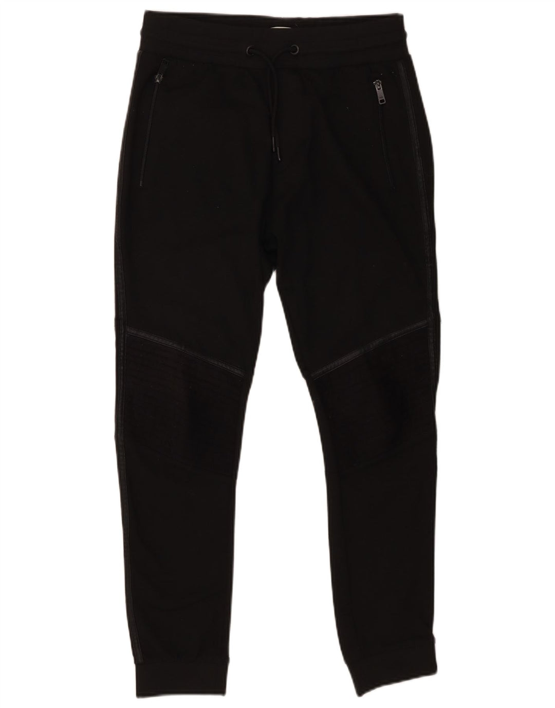 Zara Calça de treino masculina Joggers médio preto poliéster