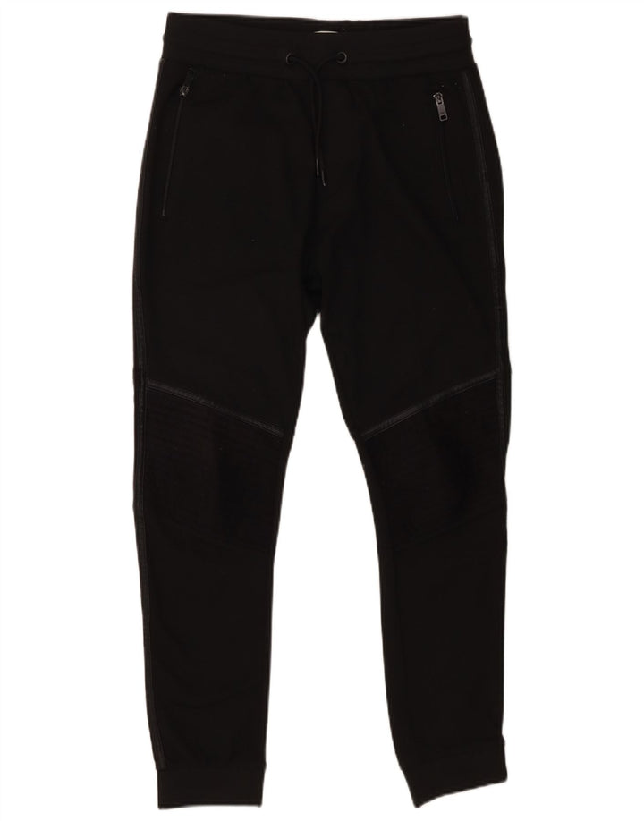 Zara Calça de treino masculina Joggers médio preto poliéster