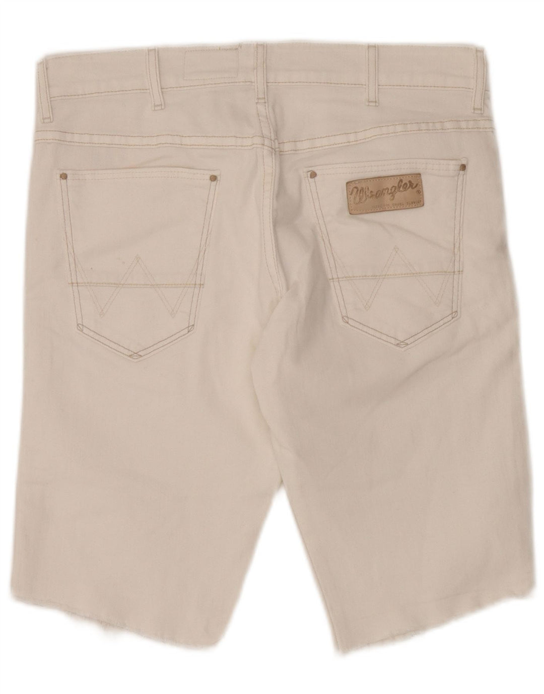 Wrangler Mens Vegas Denim Shorts W31 Médio Algodão Branco