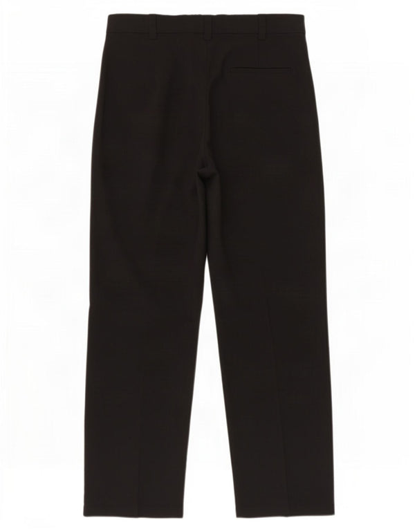 Calça chino feminina de cintura alta Marks & Spencer Reino Unido 12 médio W30 L27 preta