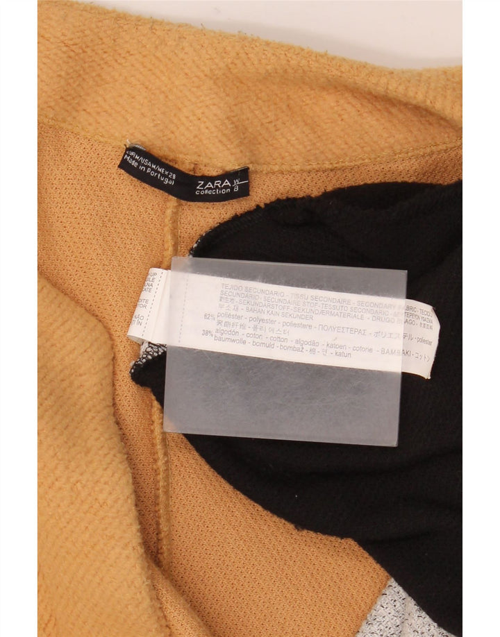 Sobretudo aberto grande Zara feminino Reino Unido 14 bloco colorido médio multicolorido