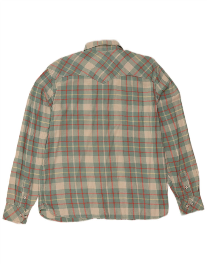 Camisa masculina de flanela Levi's grande algodão xadrez verde