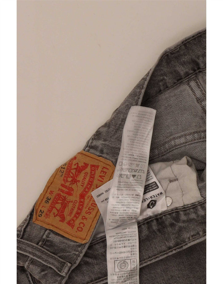 Calça jeans masculina Levi's 512 Slim Tapered W36 L29 cinza algodão