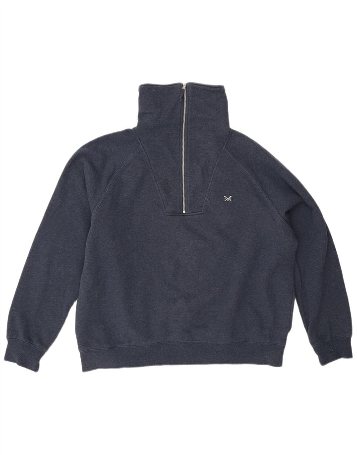 Crew Clothing moletom feminino oversized jumper Reino Unido 14 grande azul marinho
