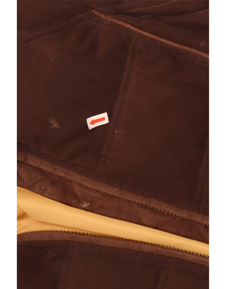 Colete acolchoado feminino Musto UK 16 grande poliéster marrom