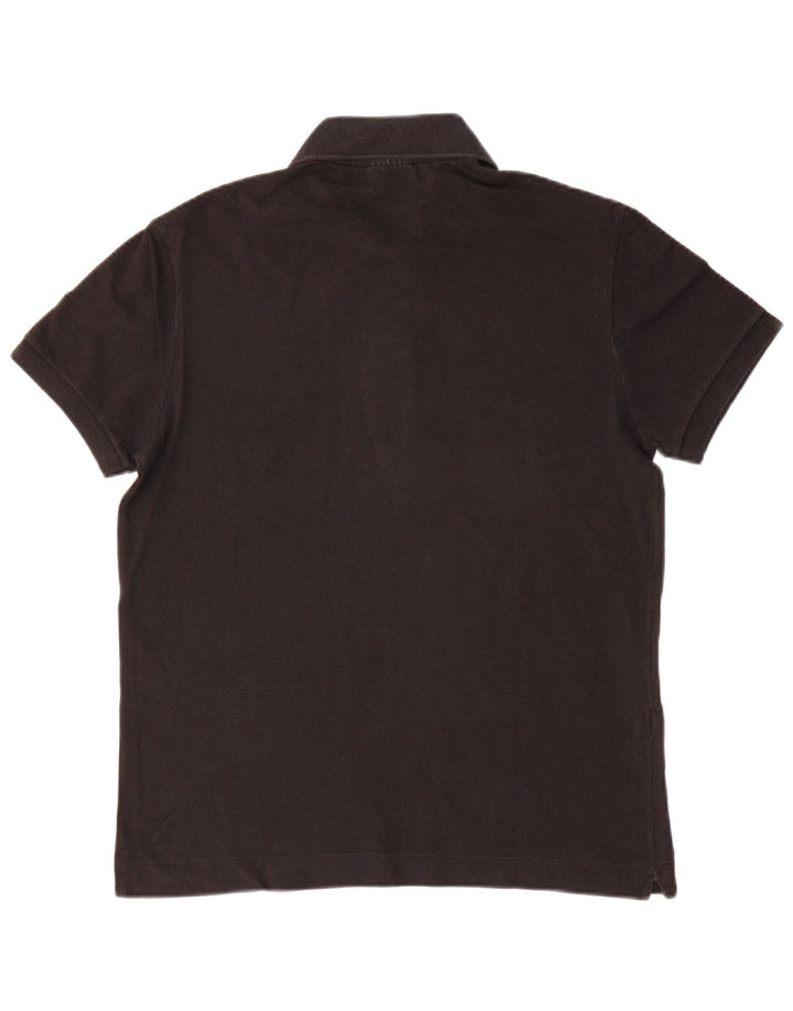 Camisa polo masculina Lacoste tamanho 3 pequeno algodão preto