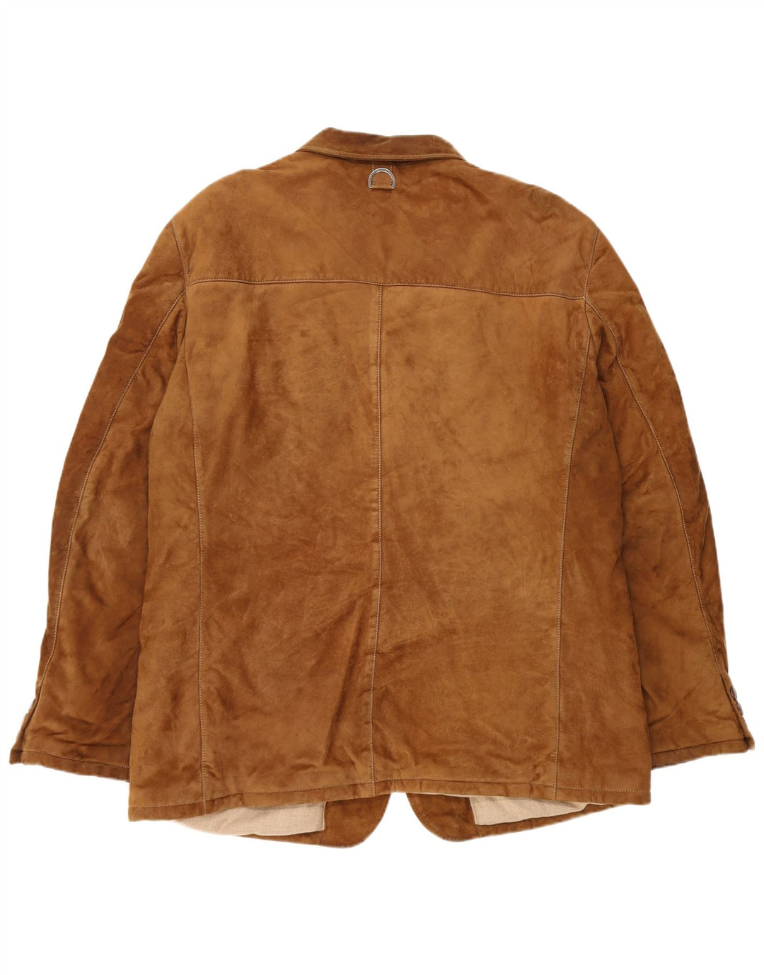 Jaqueta de camurça masculina vintage tamanho 60 3XL couro marrom