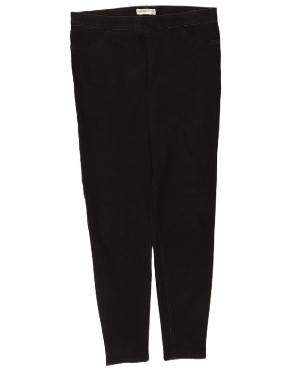 Calça jeans feminina Marks & Spencer UK 16 grande W34 L30 algodão preto
