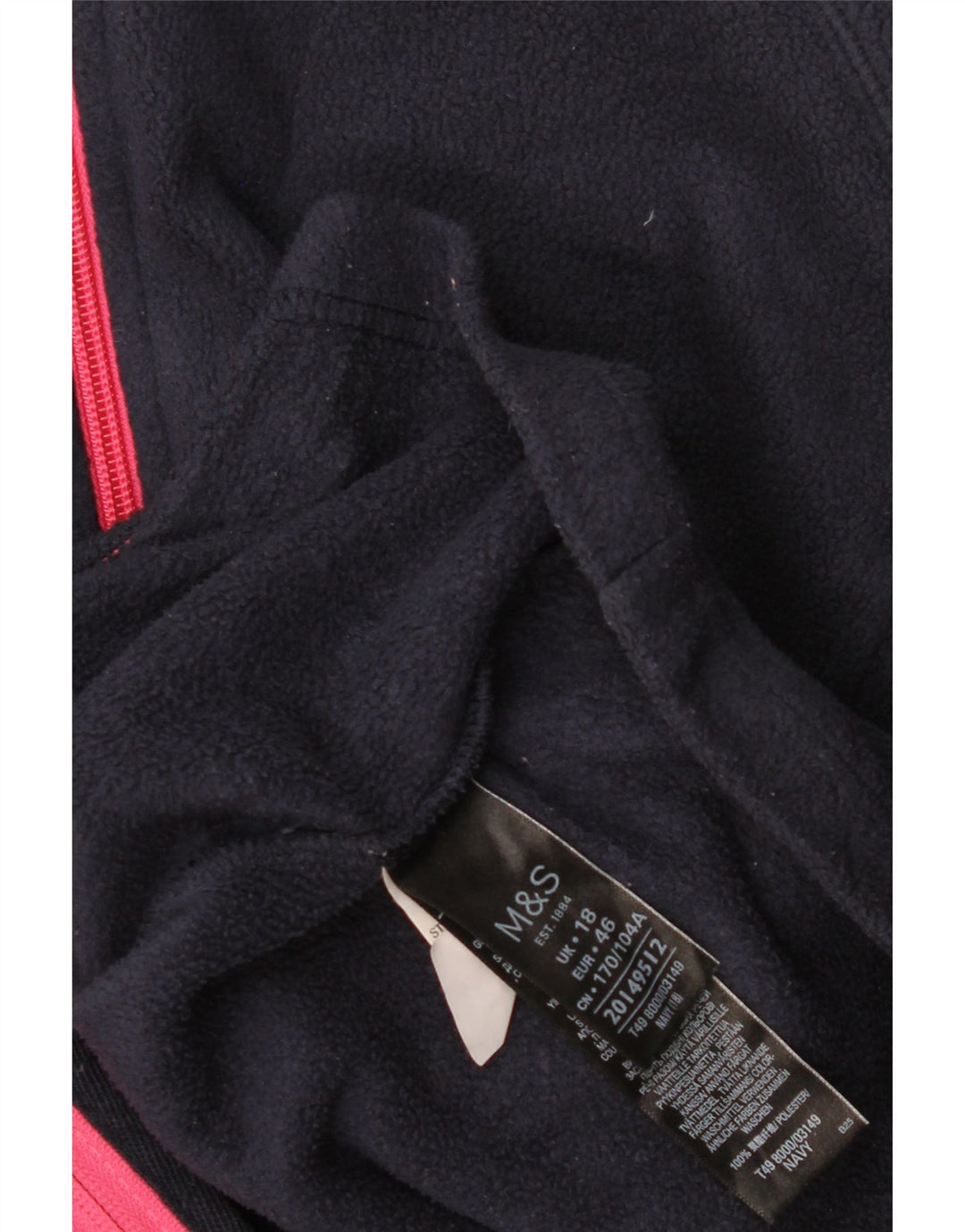 Suéter de lã feminino Marks & Spencer UK 18 XL azul marinho poliéster