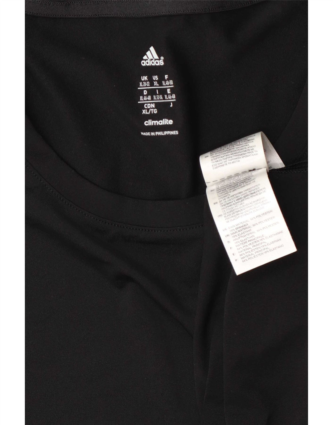 Camiseta Adidas Climalite Feminina Top UK 18 XL Preto Poliéster