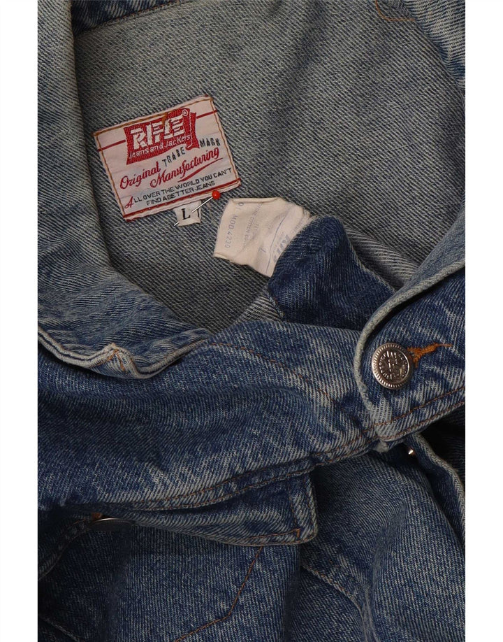 Jaqueta jeans masculina Rifle UK 40 grande algodão azul