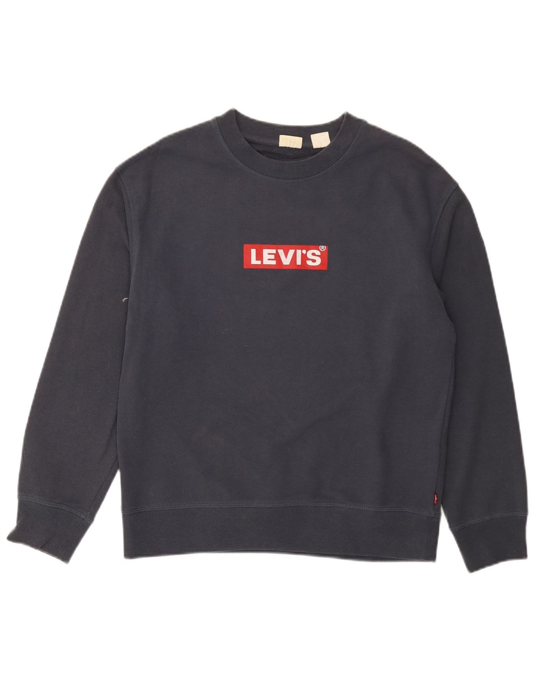 Moletom gráfico feminino Levi's Jumper UK 14 médio azul marinho algodão