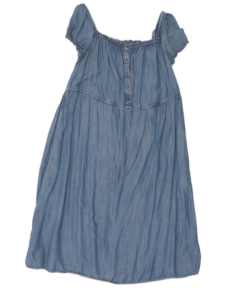 Vestido maxi feminino Marks & Spencer Reino Unido 16 grande azul Lyocell