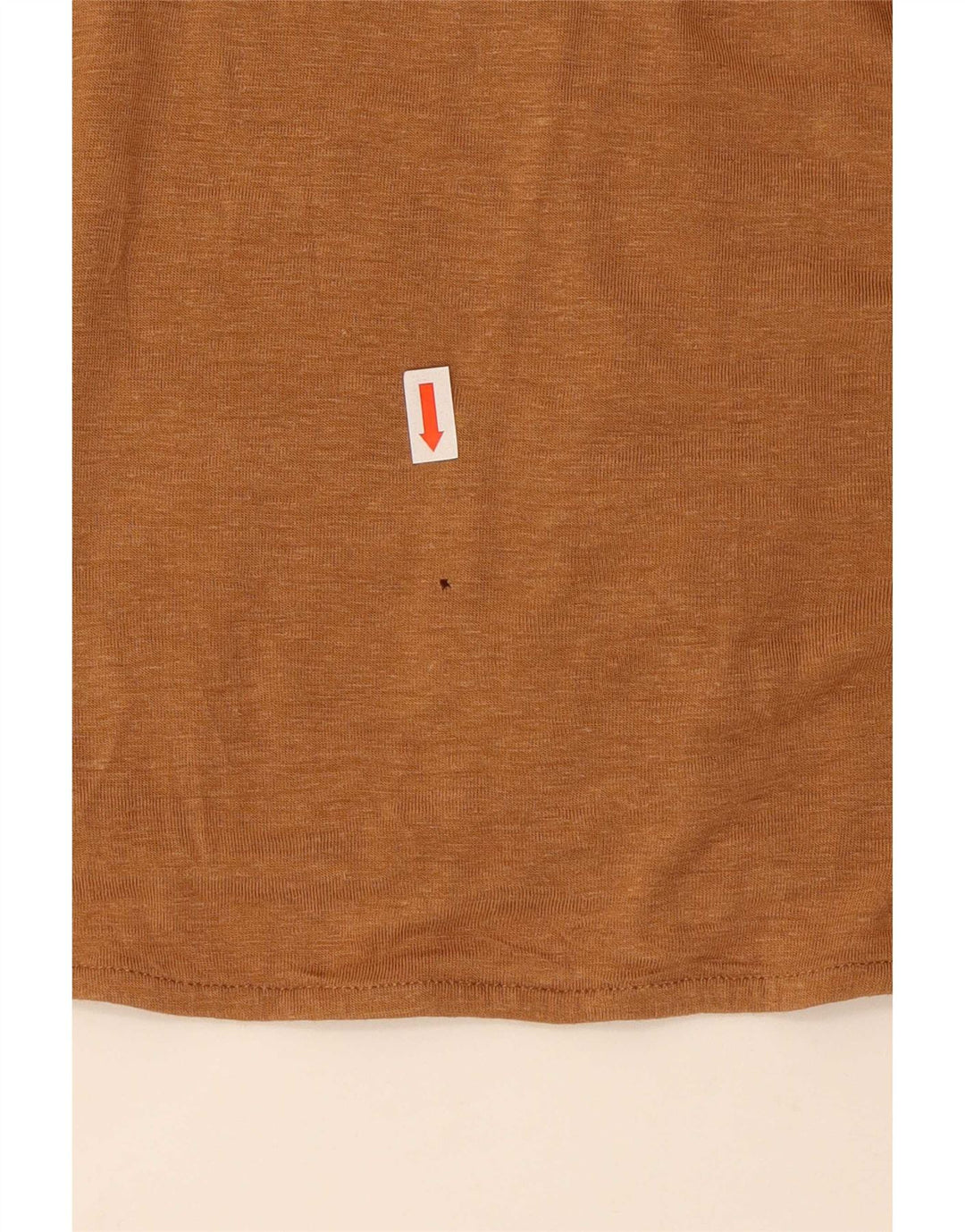 Benetton Top feminino oversized sem ombros Reino Unido 14 viscose bege médio