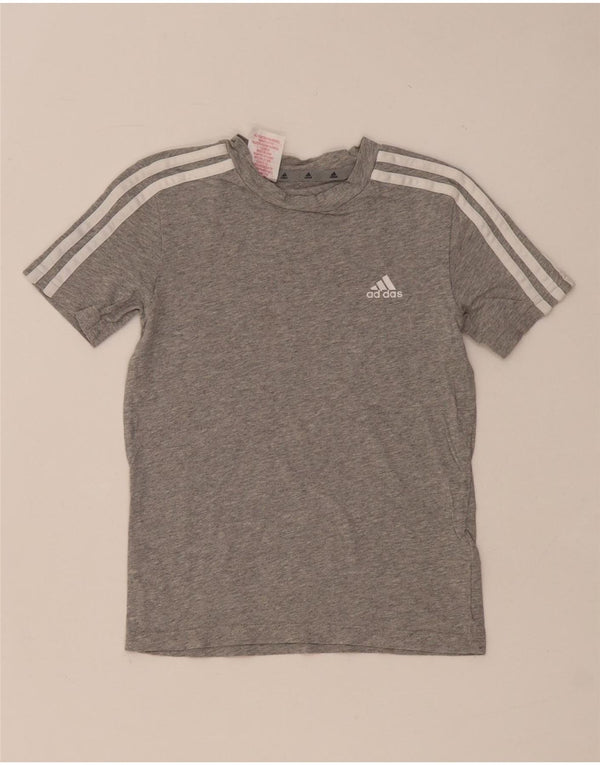 Camiseta Adidas Meninos Graphic 7-8 Anos Cinza Algodão