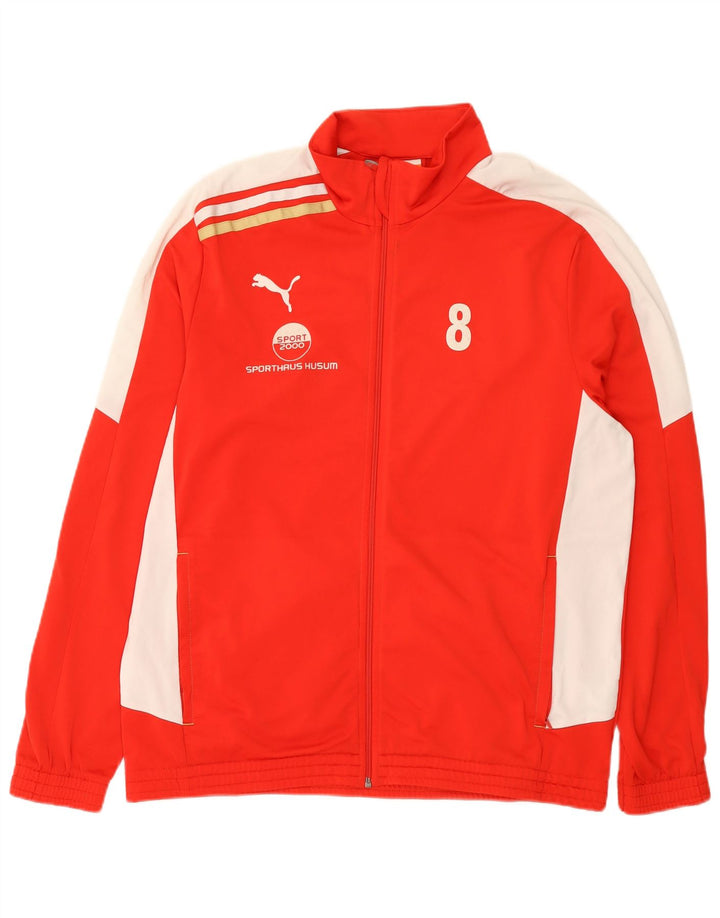 Puma Mens Graphic Tracksuit Top Jaqueta XL Vermelho Colorblock Poliéster