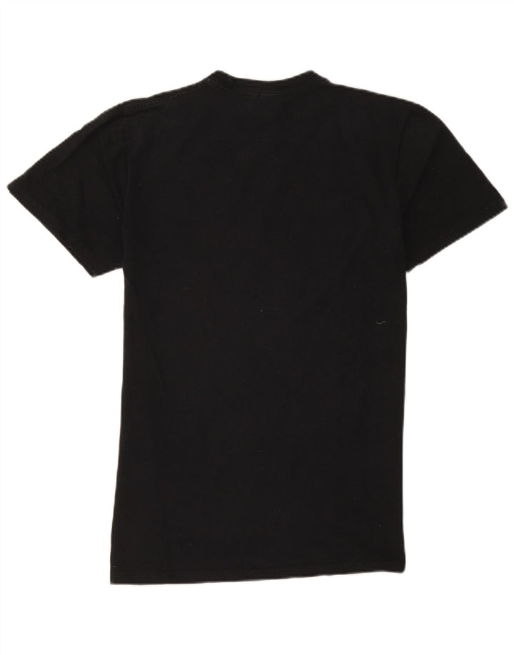 Camiseta masculina Quiksilver com estampa gráfica pequena preta