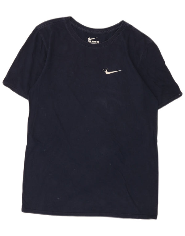 Camiseta masculina Nike Athletic Cut Top pequeno algodão azul marinho