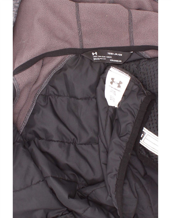 Jaqueta Under Armour Boys com capuz e moletom 7-8 anos pequeno preto