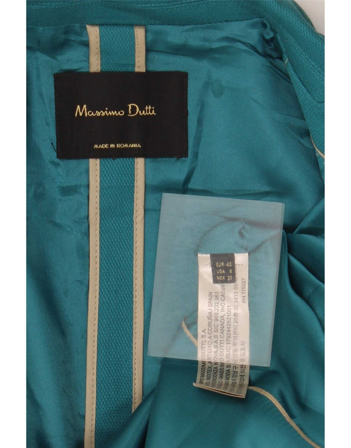 Jaqueta blazer feminina Massimo Dutti com 1 botão EU 40 algodão azul médio