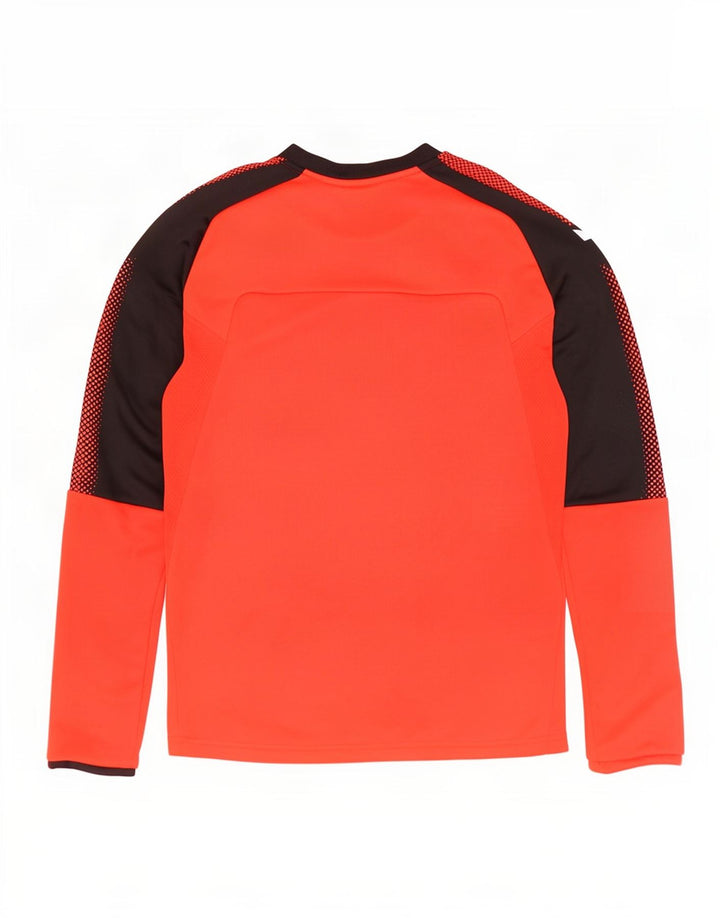 Puma Mens Graphic Top Manga Longa Pequeno Colorblock Vermelho Poliéster
