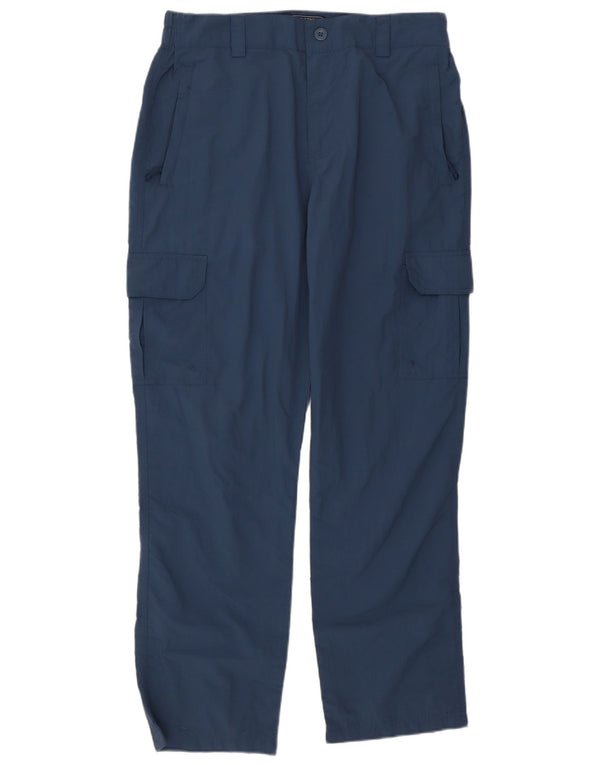 Calça cargo masculina reta Mountain Warehouse W34 L29 azul marinho nylon