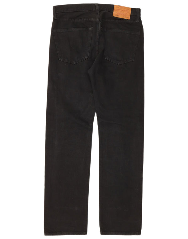 Jeans Levi's 501 Straight Masculino W31 L32 Algodão Preto