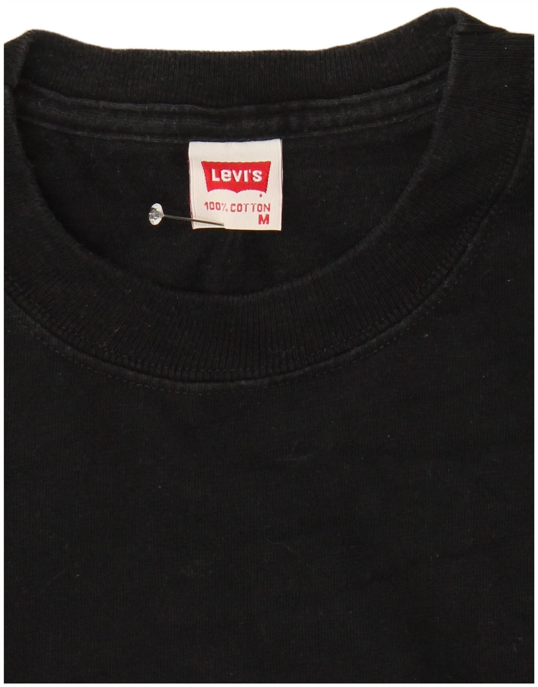 Camiseta masculina LEVI'S Top médio algodão preto