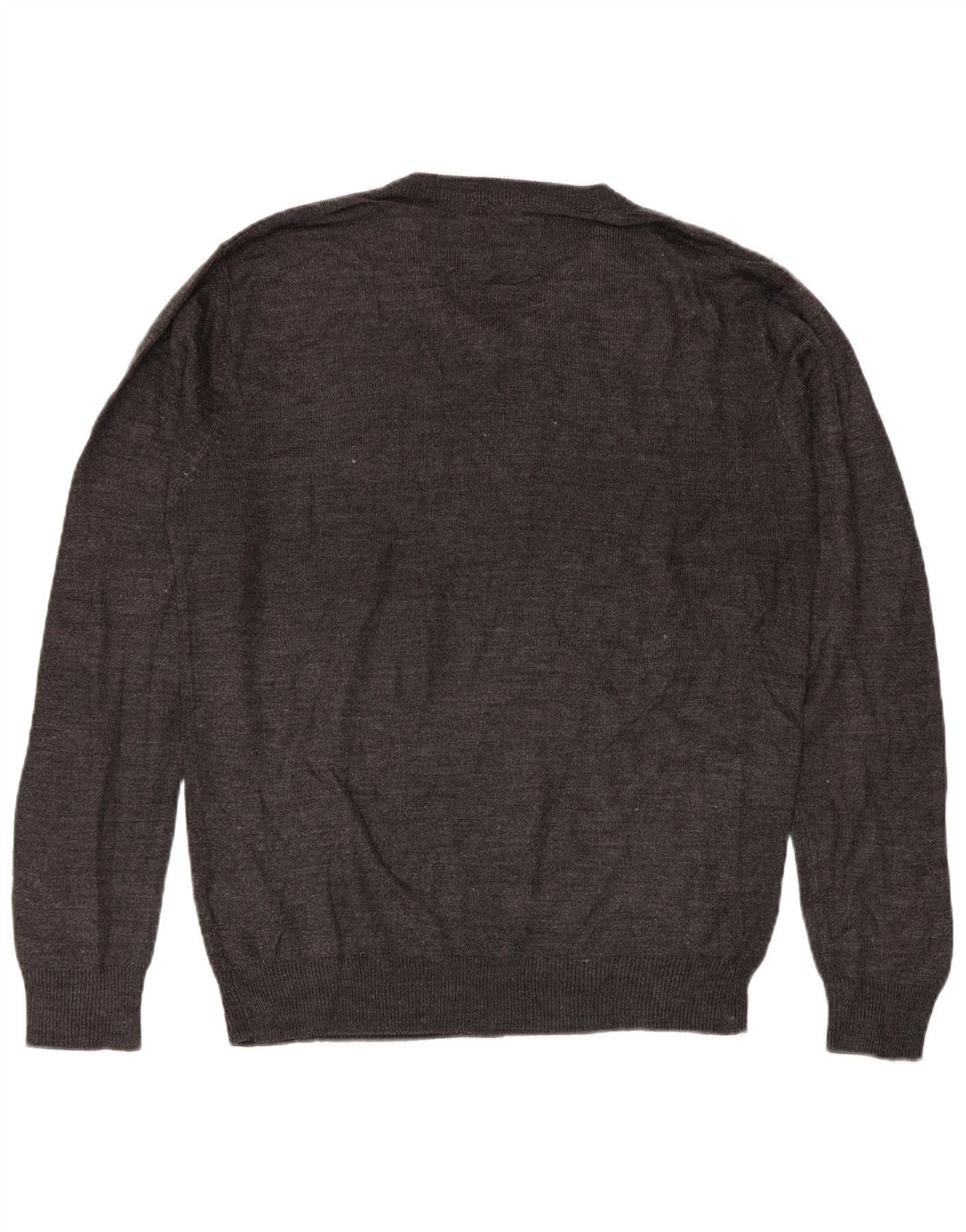 Suéter masculino PIERRE CARDIN com decote em V cinza médio acrílico