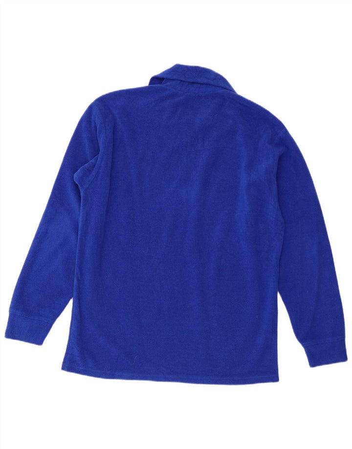 Suéter de lã masculino Fila com zíper e gola média azul poliéster