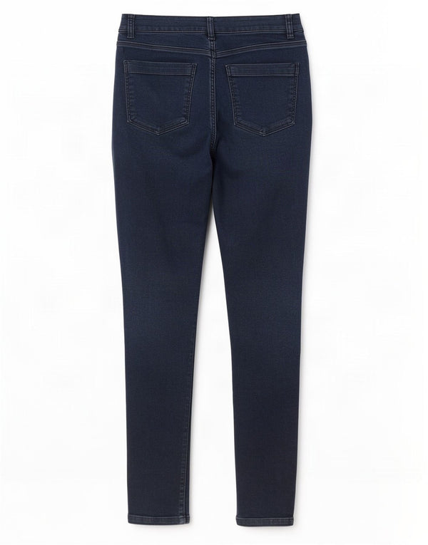 Jeans skinny feminino Marks & Spencer Reino Unido 14 grande W32 L31 algodão azul marinho