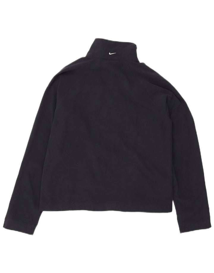 NIKE Womens Tracksuit Top Jacket US 4/6 Small Navy Blue Colourblock