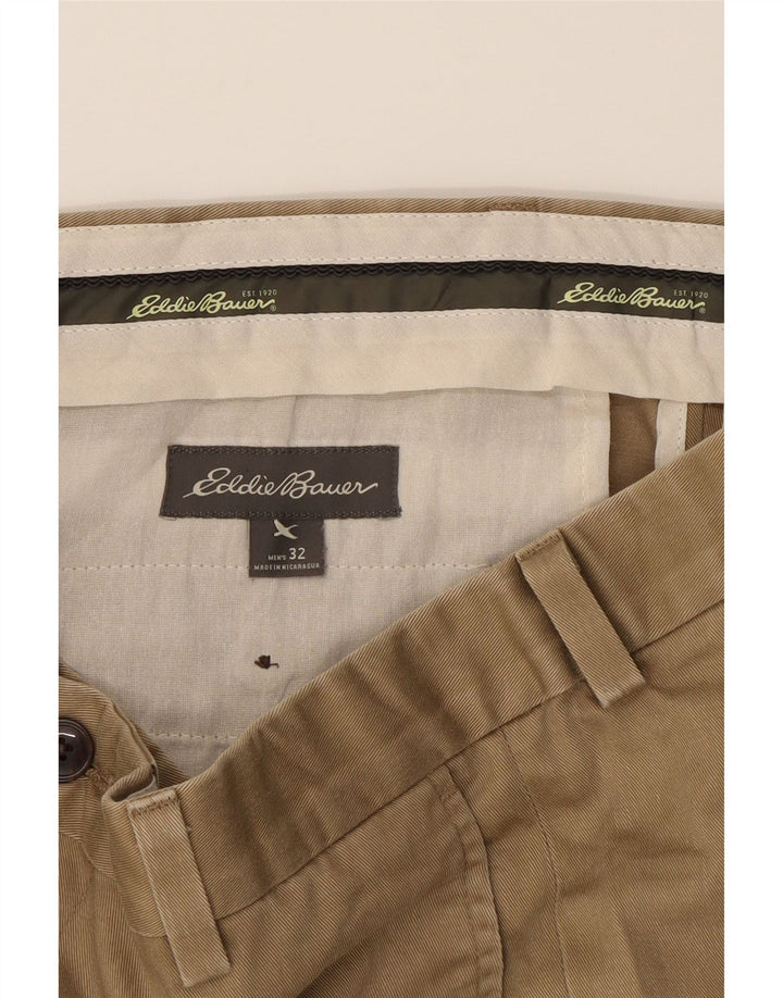 EDDIE BAUER Mens Straight Chino Trousers W32 L32 Beige Cotton Vintage Eddie Bauer and Second-Hand Eddie Bauer from Messina Hembry 