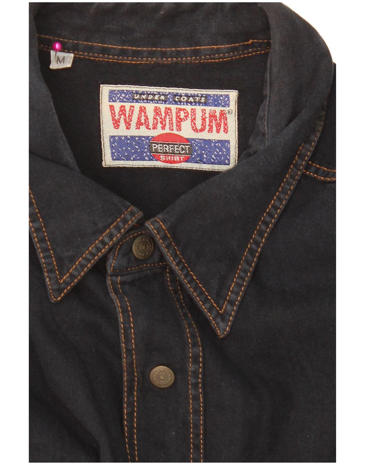 Camisa jeans masculina WAMPUM média azul marinho