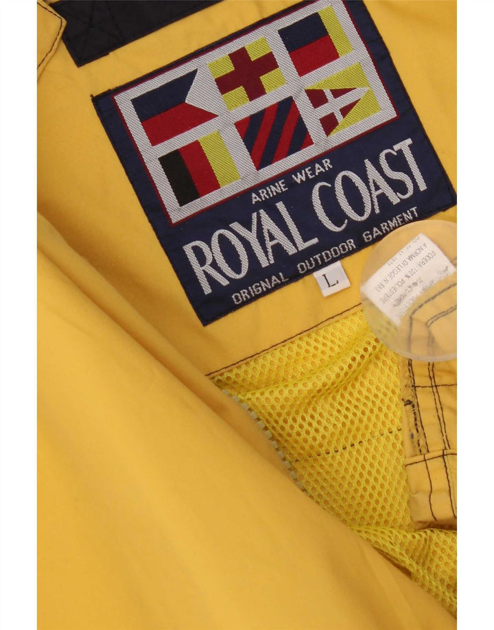 Jaqueta de chuva Royal Coast Mens Yachting poliéster amarelo grande Reino Unido 40