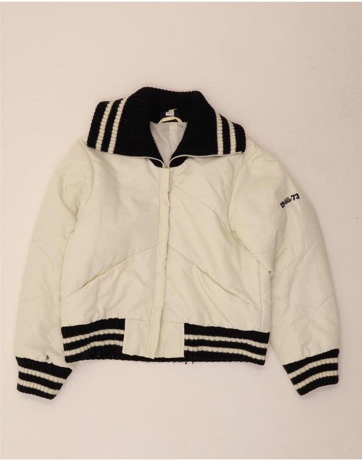 Jaqueta acolchoada feminina ARIZONA UK 14 grande off white colorblock poliamida