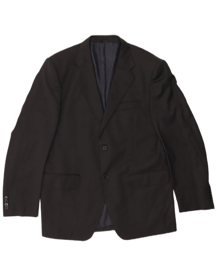 Jaqueta blazer masculina de 2 botões Paul & Shark IT 52 XL preta viscose